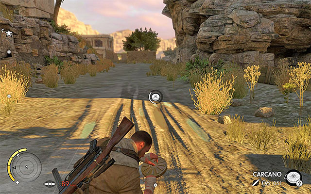 The land mine has to be placed on the tanks route - Destroying the tank - Mission 3 - Halfaya Pass - Sniper Elite III: Afrika - Game Guide and Walkthrough