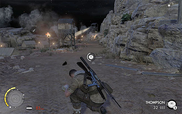 An example of a place where you can place the explosives - Approaching the fort - Mission 4 - Fort Rifugio - Sniper Elite III: Afrika - Game Guide and Walkthrough