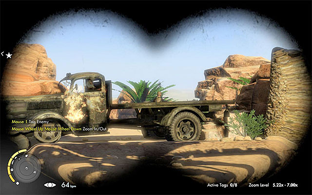 Use the sniper rifle to attack the enemies, whenever you get the opportunity to drown out the noise - Getting to the old city - Mission 5 - Siwa Oasis - Sniper Elite III: Afrika - Game Guide and Walkthrough