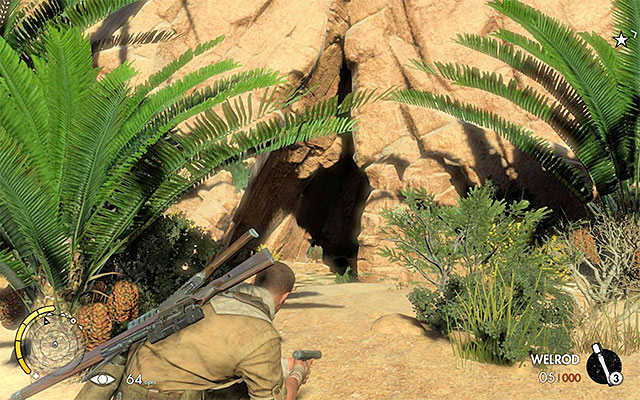 The tunnel entrance - Getting to the old city - Mission 5 - Siwa Oasis - Sniper Elite III: Afrika - Game Guide and Walkthrough