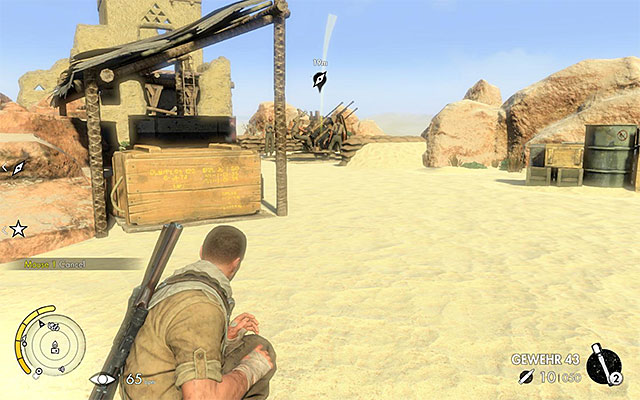 The vicinities of the second AA station - Exploration of the old city - Mission 5 - Siwa Oasis - Sniper Elite III: Afrika - Game Guide and Walkthrough
