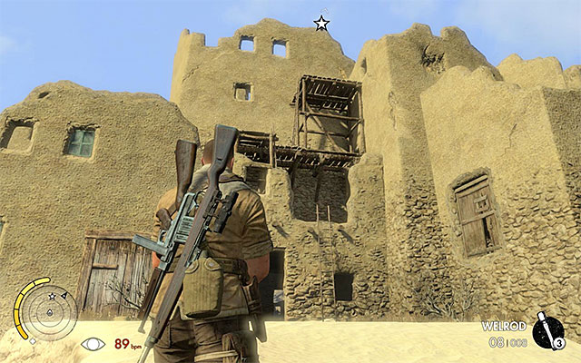 The location, where you need to start climbing - Reaching the vantage point - Mission 5 - Siwa Oasis - Sniper Elite III: Afrika - Game Guide and Walkthrough