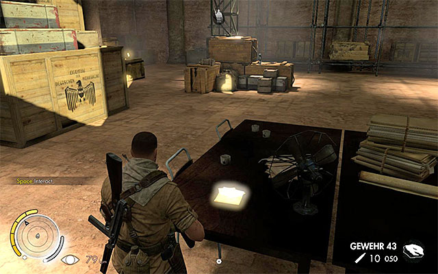 Collect the note from the command center - Exploring Vahlens command center - Mission 6 - Kasserine Pass - Sniper Elite III: Afrika - Game Guide and Walkthrough