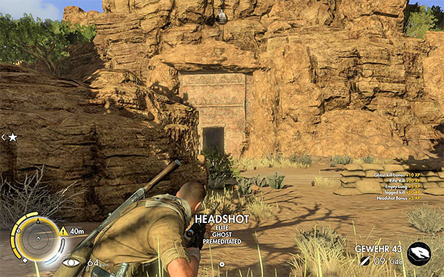 It is a good idea to eliminate all of the soldiers that accompany the officer - Obtaining the safe combination - Mission 6 - Kasserine Pass - Sniper Elite III: Afrika - Game Guide and Walkthrough
