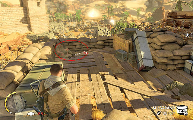 Approach the killed soldier - War Diaries - Collectibles - Mission 1 - Sniper Elite III: Afrika - Game Guide and Walkthrough