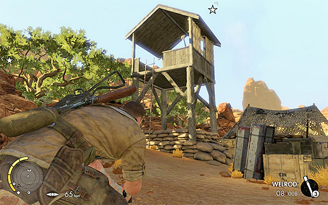 The sniper nest is in the watchtower - Long Shots - Collectibles - Mission 1 - Sniper Elite III: Afrika - Game Guide and Walkthrough