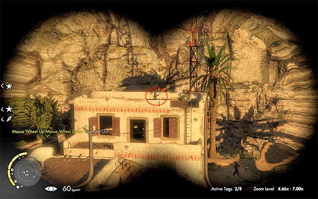 The enemy with the second weapon part is patrolling the rooftop of one of the buildings in the North-Eastern part of the map - Weapon Parts - Collectibles - Mission 3 - Sniper Elite III: Afrika - Game Guide and Walkthrough