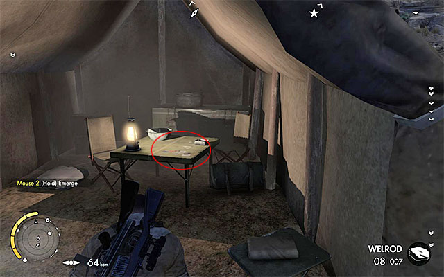 take a look into the tent next to the watchtower - Collectible Cards - Collectibles - Mission 4 - Sniper Elite III: Afrika - Game Guide and Walkthrough