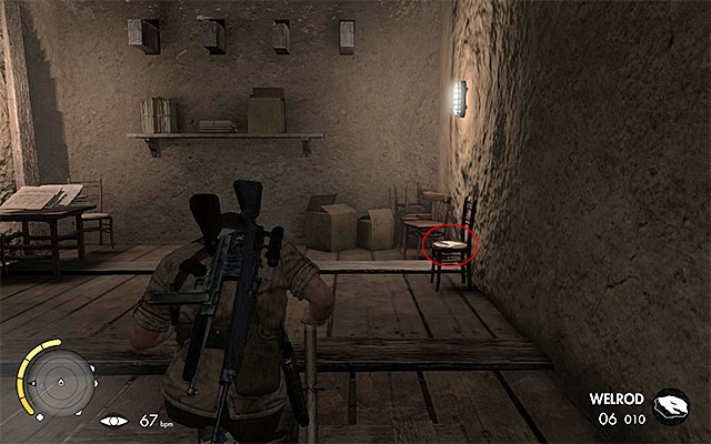 After you climb the ladder, approach the chair - War Diaries - Collectibles - Mission 4 - Sniper Elite III: Afrika - Game Guide and Walkthrough