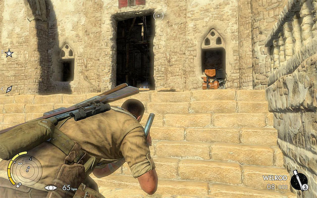 Enter the Northern building and climb to the top of the tower - Long Shots - Collectibles - Mission 5 - Sniper Elite III: Afrika - Game Guide and Walkthrough