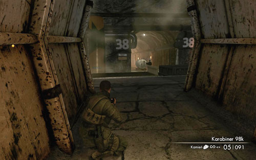 Inside the first part of the tunnels you will be accompanied by a deafening sound of a moving machine - Mission 2 - Mittelwerk Facility - p. 2 - Walkthrough - Sniper Elite V2 - Game Guide and Walkthrough