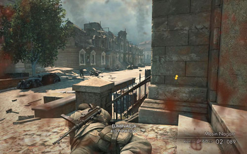 At this point, three more soldiers will appear on the street - look out, as they will probably try to get to you as fast as they can, while the prone position and the barrier place you in a worse position - Mission 3 - Kaiser-Friedrich Museum - p. 2 - Walkthrough - Sniper Elite V2 - Game Guide and Walkthrough