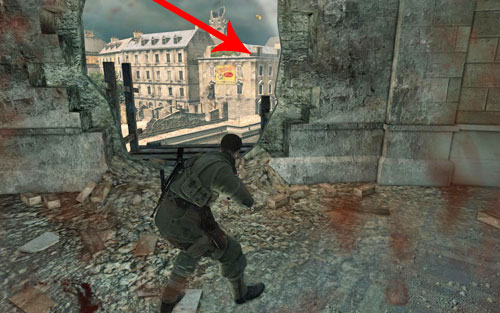 Also look out for the sniper on the building on the right - Mission 3 - Kaiser-Friedrich Museum - p. 3 - Walkthrough - Sniper Elite V2 - Game Guide and Walkthrough
