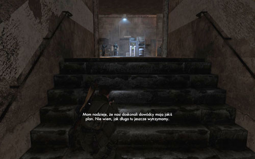 Go up the stairs and you should see a room with ammunition - Mission 6 - Tiergarten Flak Tower - p. 2 - Walkthrough - Sniper Elite V2 - Game Guide and Walkthrough
