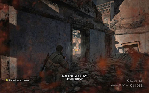 Try to secure your back as well, as some enemies are sure to try to attack you from behind (from the front as well) - Mission 7 - Karlshorst Command Post - p. 1 - Walkthrough - Sniper Elite V2 - Game Guide and Walkthrough