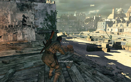 In the first phase you will encounter a small fight between Russians and Germans - you can give them time to kill themselves, gradually finishing them off yourself as well - Mission 8 - Kreuzberg Headquarters - p. 1 - Walkthrough - Sniper Elite V2 - Game Guide and Walkthrough