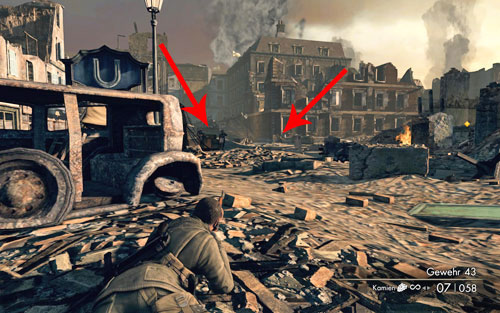 On the intersection you will note three more Germans - Mission 10 - Brandenburg Gate - p. 1 - Walkthrough - Sniper Elite V2 - Game Guide and Walkthrough