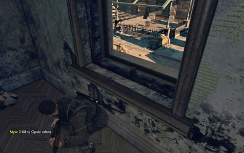 You next target is another patrolling soldier and a German standing beside the machine gun post - Mission 10 - Brandenburg Gate - p. 1 - Walkthrough - Sniper Elite V2 - Game Guide and Walkthrough