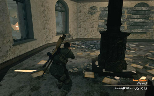 After reaching a room with another staircase, head left - in the corner of the room you will find the gold [#9] - Mission 4 - Wine Bottles and Gold Bars - Sniper Elite V2 - Game Guide and Walkthrough