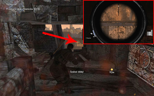 After reaching the drop zone and start of the attacks, inside the building in which there is a sniper [#3] - the bottle is right beside him - Mission 5 - Wine Bottles and Gold Bars - Sniper Elite V2 - Game Guide and Walkthrough