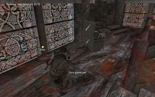 At the very top of the church, right beside an ammo crate, after collecting the drop [#10] - Mission 5 - Wine Bottles and Gold Bars - Sniper Elite V2 - Game Guide and Walkthrough