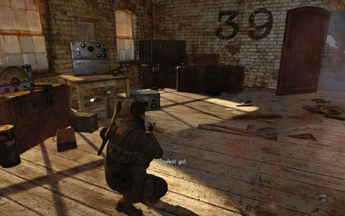 After reaching the other side of the hangar and going down to the very bottom you will find yourself in room 39 [#1] - Mission 6 - Wine Bottles and Gold Bars - Sniper Elite V2 - Game Guide and Walkthrough