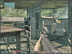The first laptop (1) is located in one of the huts of the second wharf you visit - Chapter 7 - On Your Own - Intel data - Sniper: Ghost Warrior - Game Guide and Walkthrough