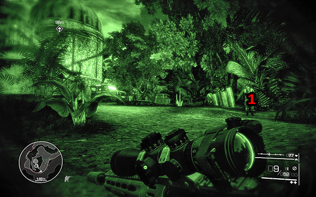 When you reach the observatory, you will note a big number of enemies - kill the mercenary standing alone on the right, thanks to which you will lure three other enemies to him - Reach the observatory undetected - Act 1 - From Out of Nowhere - Sniper: Ghost Warrior 2 - Game Guide and Walkthrough