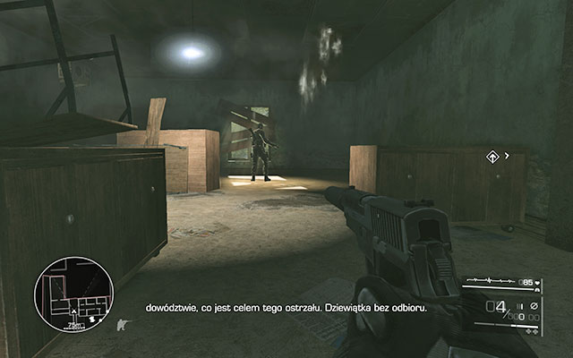 Silently (to save ammo) eliminate the soldier who's talking on the radio and head to the open door - a cutscene will play during which you will be attacked by an enemy sniper but eventually manage to save yourself - Regain your equipment - Act 2 - Ghost of Sarajevo - Sniper: Ghost Warrior 2 - Game Guide and Walkthrough