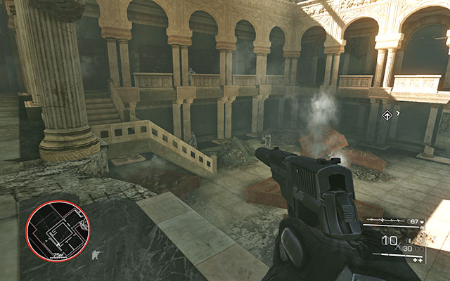 You will reach a room which will be entered by a big group of soldiers - Get through the library - Act 2 - Ghost of Sarajevo - Sniper: Ghost Warrior 2 - Game Guide and Walkthrough