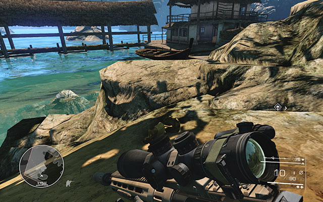 Between the rocks on the shore, behind the house which you clear as the first one - Leave No Man Behind - Secrets - act 1 - Sniper: Ghost Warrior 2 - Game Guide and Walkthrough