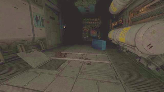 The remains of a toilet on the left side contain a growth, which can be interacted with. - 08 - Lambda station - Walkthrough - SOMA - Game Guide and Walkthrough