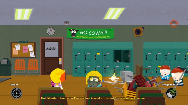 At school you will fight a hall monitor, who is not a tough opponent - Call the Banners part 3 Craig - Walkthrough - South Park: The Stick of Truth - Game Guide and Walkthrough