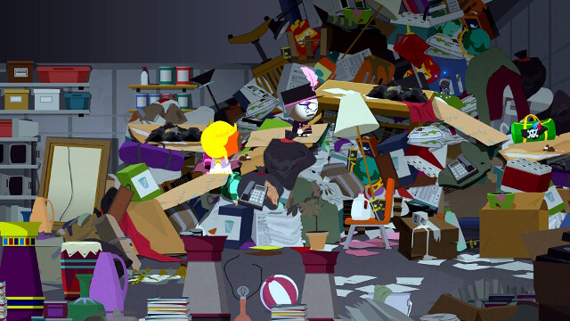 It is worthwhile to cut through all the trash to reach the bag - Wasted Cache - Side quests - South Park: The Stick of Truth - Game Guide and Walkthrough