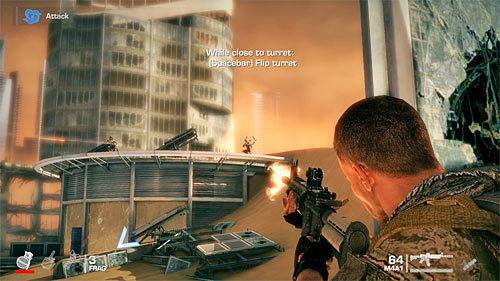 Equally important is to take care of two snipers places on the rooftop of the right building - Chapter II - The Dune - p. 1 - Game Walkthrough - Spec Ops: The Line - Game Guide and Walkthrough
