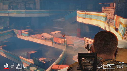 After elimination of the group mentioned above, move forwards trying to kill opponents who will appear on you floor, as well as soldiers on floors below - Chapter IV - The Refugees - p. 2 - Game Walkthrough - Spec Ops: The Line - Game Guide and Walkthrough