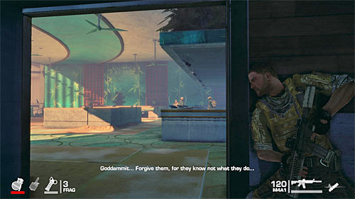 Carefully approach larger hall, occupied by large group of enemies - Chapter V - The Edge - p. 1 - Game Walkthrough - Spec Ops: The Line - Game Guide and Walkthrough