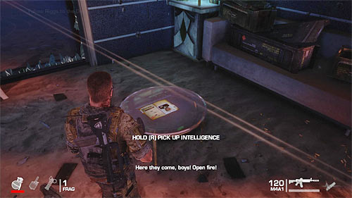 Once you regain control over Walker, IGNORE the battle which has now started and pick up Intel Item from a right table - Konrad's Psych Profile - Chapter X - Riggs - Game Walkthrough - Spec Ops: The Line - Game Guide and Walkthrough