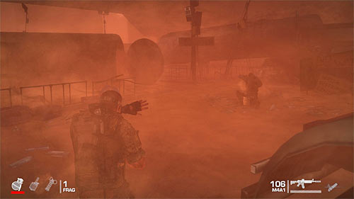 Your target is a tunnel entrance, shown on the above screen - Chapter IX - The Road - Game Walkthrough - Spec Ops: The Line - Game Guide and Walkthrough