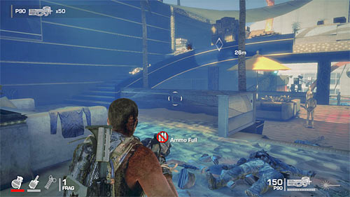 Clear the roof again and then head to the left stairs shown on the above screen - Chapter XII - Rooftops - p. 2 - Game Walkthrough - Spec Ops: The Line - Game Guide and Walkthrough