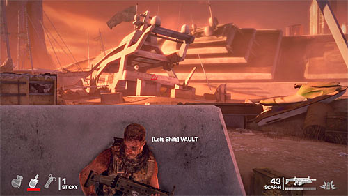 Only after preliminary clearing the area, try to eliminate previously mentioned sniper on the yacht (screen above) - Chapter XIII - Adams - p. 1 - Game Walkthrough - Spec Ops: The Line - Game Guide and Walkthrough