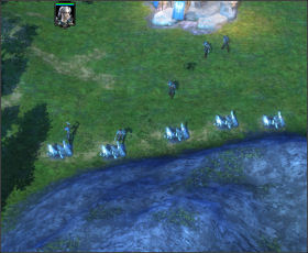 Kill all Dark Elves, standing on a bridge, using a spell (according to narrator's tips) - Tutorial (2) - Act: Shadow Dance - Spellforce 2: Shadow Wars - Game Guide and Walkthrough