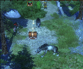 There is the Priest Galius standing nearby - Sevenkeeps (2) - Chapter: The Catapults of Underhall - Spellforce 2: Shadow Wars - Game Guide and Walkthrough