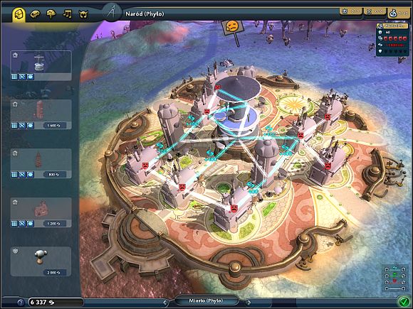 A good player is able place buildings in a way that helps him gain resources he needs right now - City management - Civilisation Stage - Spore - Game Guide and Walkthrough