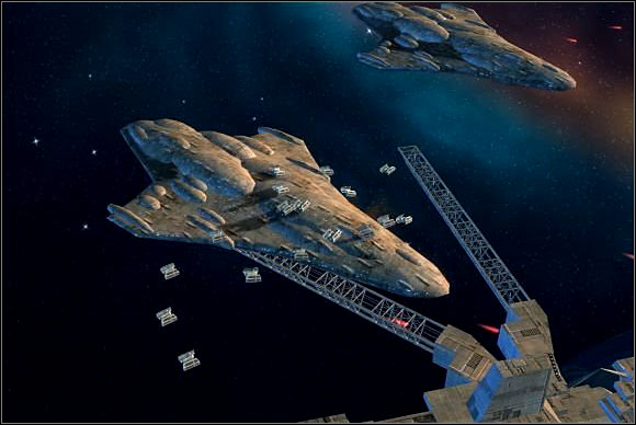 Mon Calamari cruisers are even tougher than Imperial-class destroyers. - Mission 5: Attack on Mon Calamari - Empire campaign - Star Wars: Empire at War - Game Guide and Walkthrough