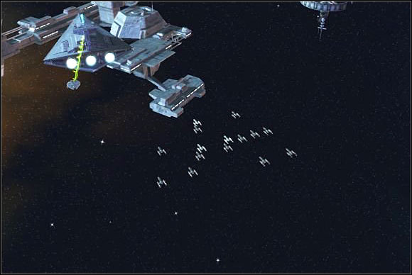 Y-wings are going after enemy destroyer. Few well placed torpedoes will do the job. - Mission 7: Rescue the Millenium Falcon - Rebel campaign - Star Wars: Empire at War - Game Guide and Walkthrough