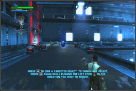 When you will pass few another locks, you will reach the huge corridor in which unceasingly flying the TIE Fighters - Mission 01: TIE Fighter Factory - part 1 - Walkthrough - Star Wars: The Force Unleashed - Game Guide and Walkthrough