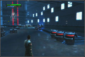 After riding on the higher level, go on the rear of the control room - Mission 01: TIE Fighter Factory - part 1 - Walkthrough - Star Wars: The Force Unleashed - Game Guide and Walkthrough