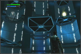 When you will kill all enemies, you will find that the transport line is damaged - Mission 01: TIE Fighter Factory - part 2 - Walkthrough - Star Wars: The Force Unleashed - Game Guide and Walkthrough