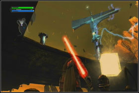 In this part of level, you can also find two holocrons - Mission 02: Raxus Prime - part 2 - Walkthrough - Star Wars: The Force Unleashed - Game Guide and Walkthrough